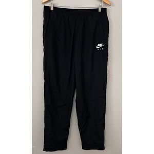 Nike Air Track Pants Mens Large Black Nylon Windbreaker Mesh Lined Athletic